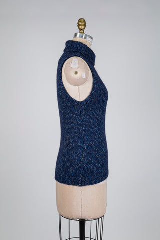 Navy turtleneck knit top (6)