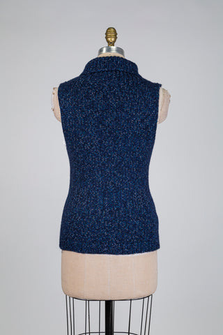 Navy turtleneck knit top (6)