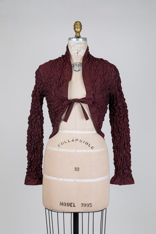 Veste Spencer "OLÉ" bordeaux FLAMENCA (XS)