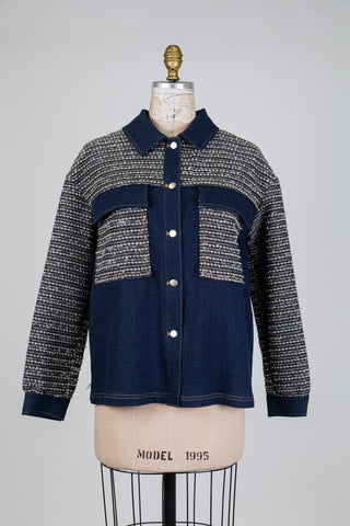 Veste en denim et tweed (6)