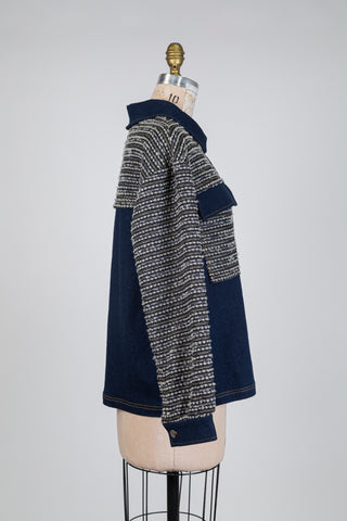 Veste en denim et tweed (6)