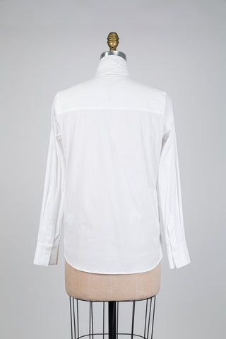 White blouse with pussy bow collar (4-10-14-16)