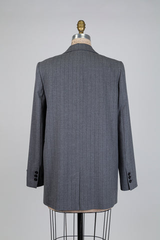 Blazer gris oversized à rayures (6)