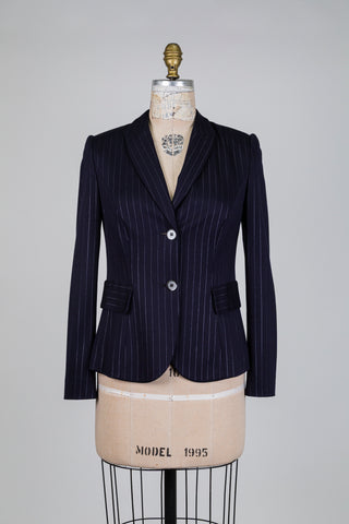 Blazer marine à rayures (XS)
