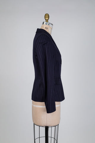 Blazer marine à rayures (XS)
