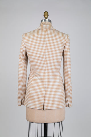 Beige Vichy Check Blazer (2)