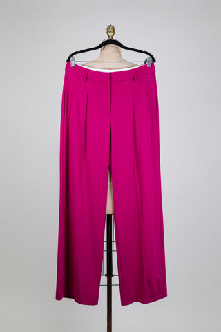 Pantalon tailleur rose magenta (12)