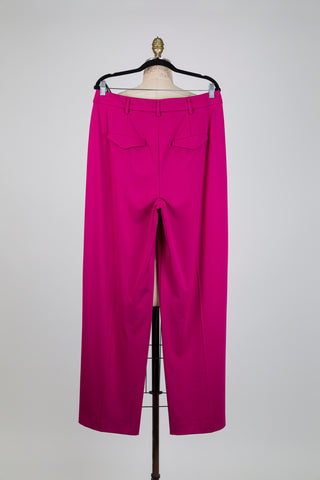 Pantalon tailleur rose magenta (12)