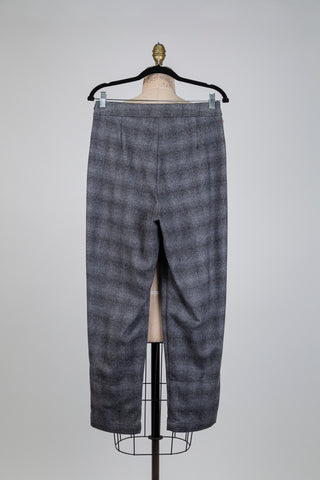 Pantalon courbe signature tartan gris (S+L)