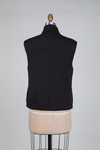 Soft black wool gabardine jacket (S+M)