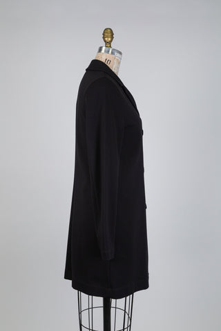 Black trench-style jacket with zip detail (XS+XL)