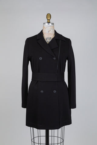 Veste noire façon trench à détail zip (XS+XL)