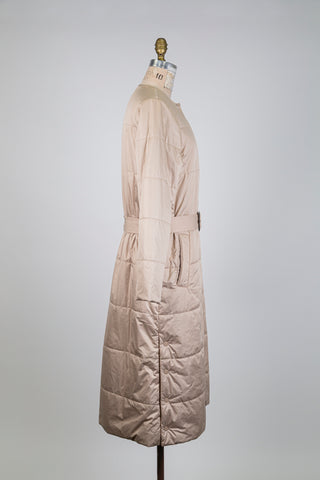 Long beige down jacket (6)