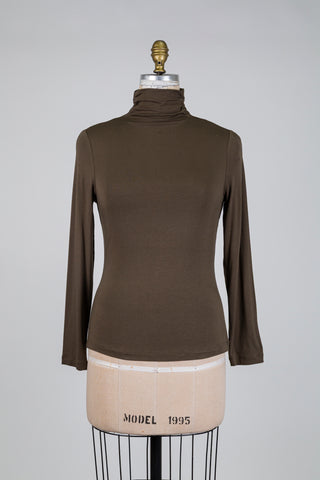 Chandail col montant kaki (S)