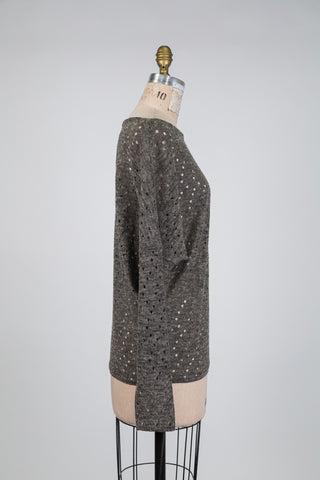 Chandail bronze ajouré col bateau (TU)