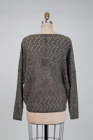 Chandail bronze ajouré col bateau (TU)