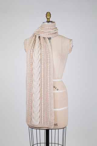 Foulard crème en tricot confo (TU)