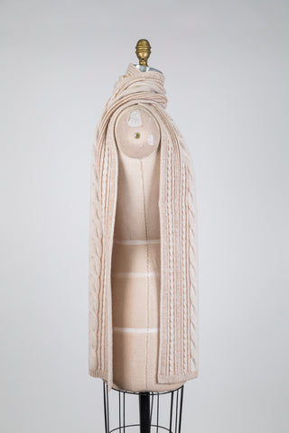 Foulard crème en tricot confo (TU)