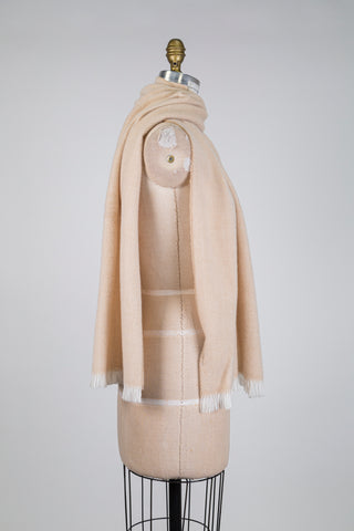 Foulard  à chevrons crème et beige (TU)