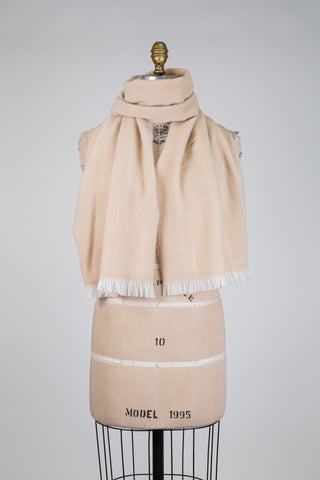 Foulard  à chevrons crème et beige (TU)