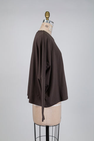 Chandail oversized en coton brun (S+)