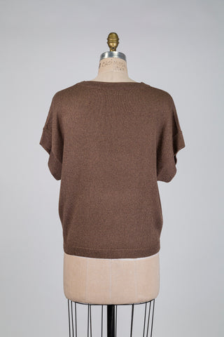 Chandail en tricot brun métallique (10-12)