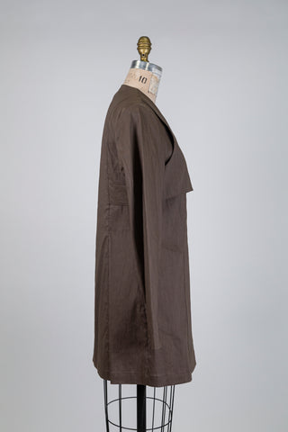 Coffee brown tunic jacket (L)