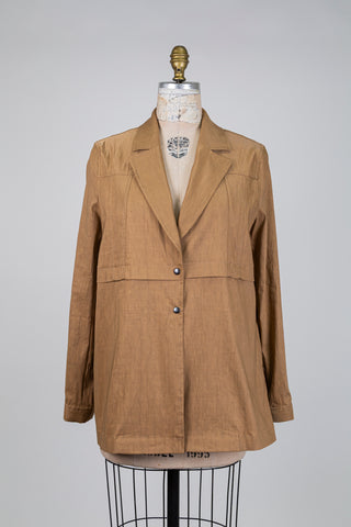 Techno chic caramel blazer (L)