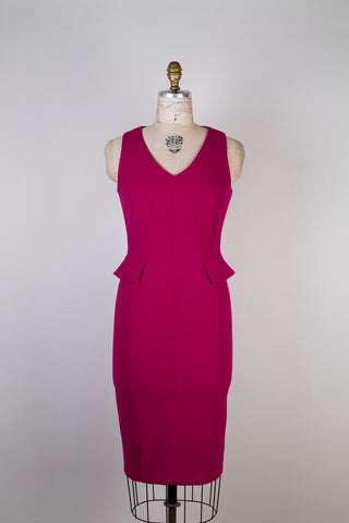 Robe tailleur en tricot fuchsia (0)