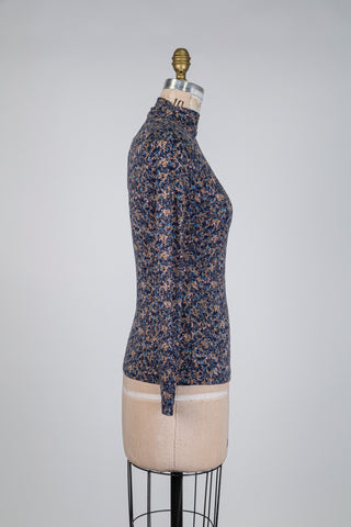 Chandail fleurs bleues (S)