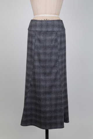 Grey tartan tulip skirt (S)
