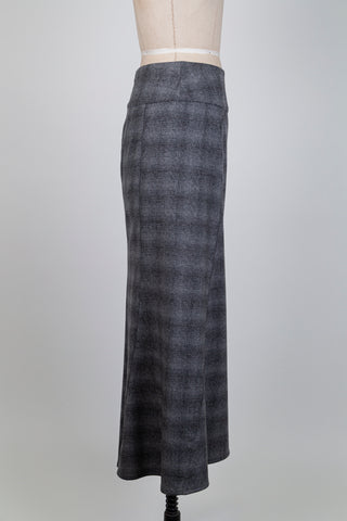 Grey tartan tulip skirt (S)