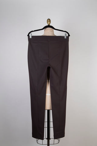 Pantalon chocolat glacé slim chic (10)