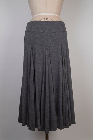 Graphite Heather Jersey Skater Skirt (M)