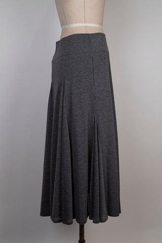 Graphite Heather Jersey Skater Skirt (M)