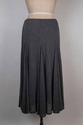 Graphite Heather Jersey Skater Skirt (M)