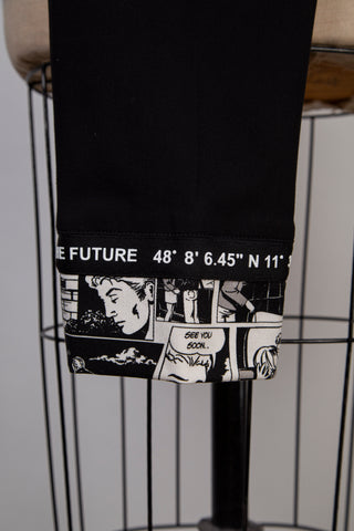Pantalon en gabardine à ourlet BD (6+10)