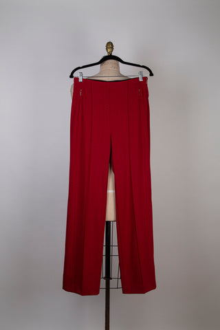 Red herringbone trousers in Ponte di Roma (S and M)