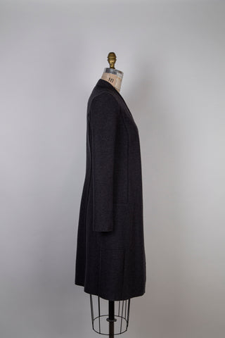 Graphite virgin wool felt fitted jacket (XS)