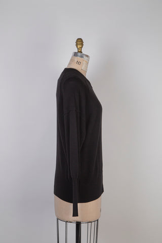 Cardigan ample en tricot noir (8)