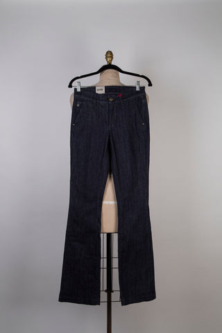 Raw Blue Denim Bootcut Pants (4)