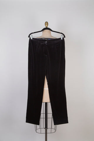 Black velvet cigarette pants (8 to 12)