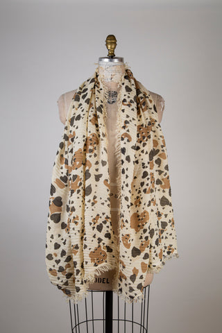 Vanilla heart-camouflage scarf (OS)