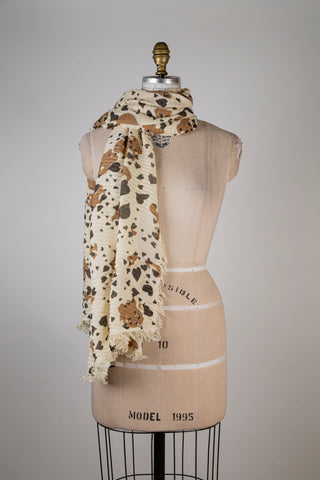 Vanilla heart-camouflage scarf (OS)