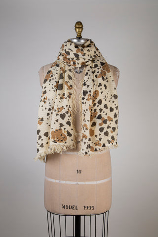Vanilla heart-camouflage scarf (OS)