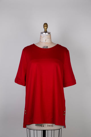 Red tunic sweater in Ponte di Roma (S to L)