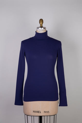 Cobalt Blue Microfiber Turtleneck Sweater (M &amp; L)