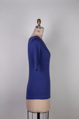 Cobalt Blue Elbow Sleeve T-Shirt (S &amp; L)