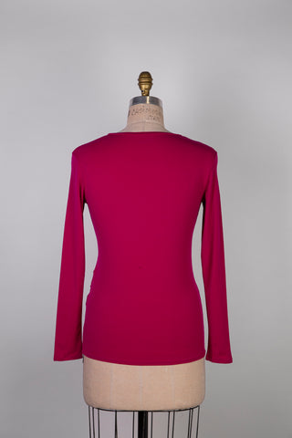 Chandail en microfibre stretch fuchsia (M)