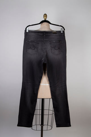 Pantalon en denim stretch noir effet usé (14)